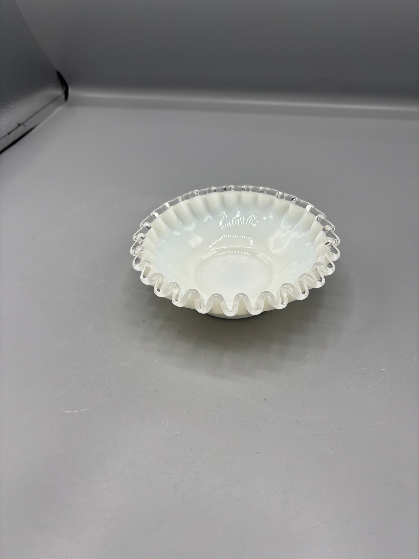 Fenton Silvercrest milk glass bowl