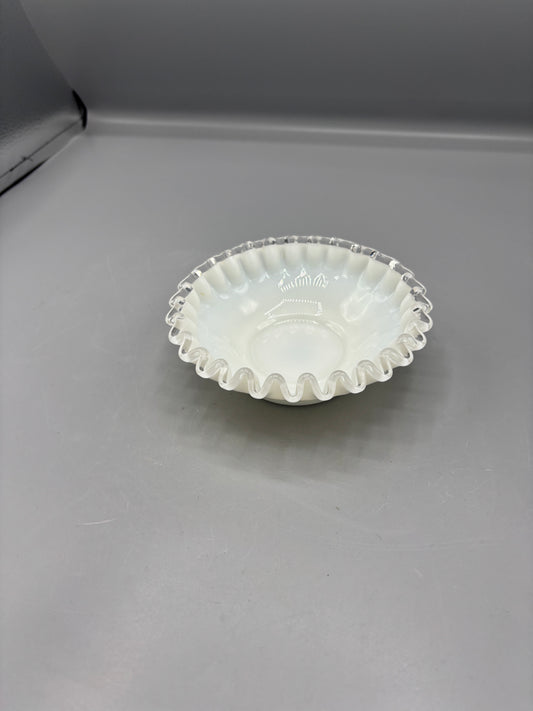 Fenton Silvercrest milk glass bowl