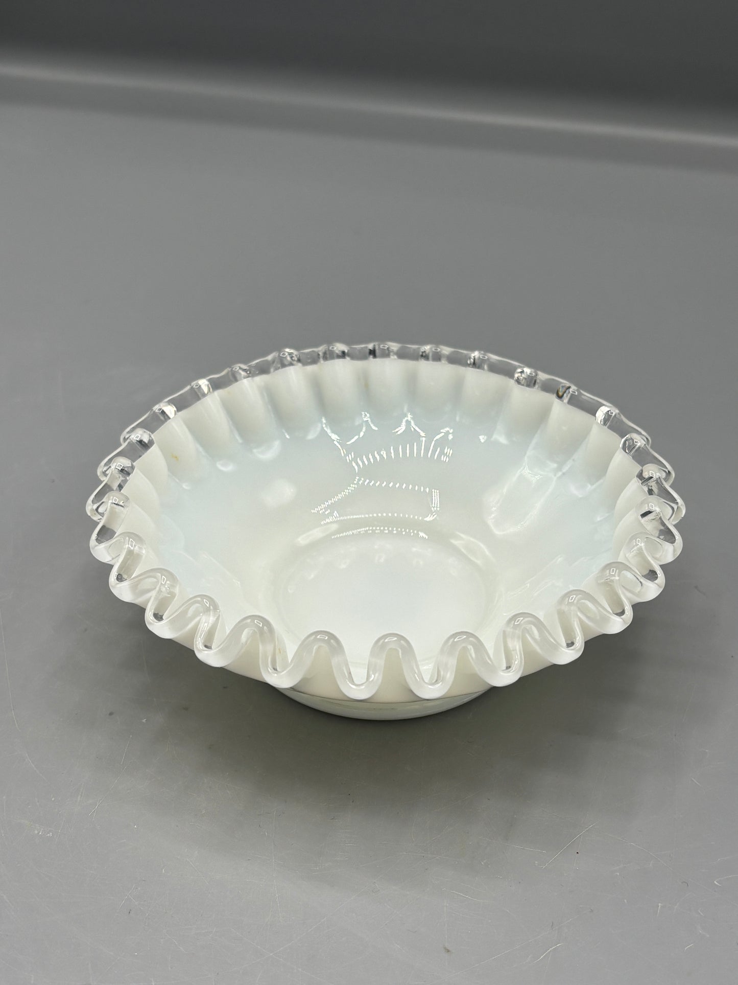 Fenton Silvercrest milk glass bowl