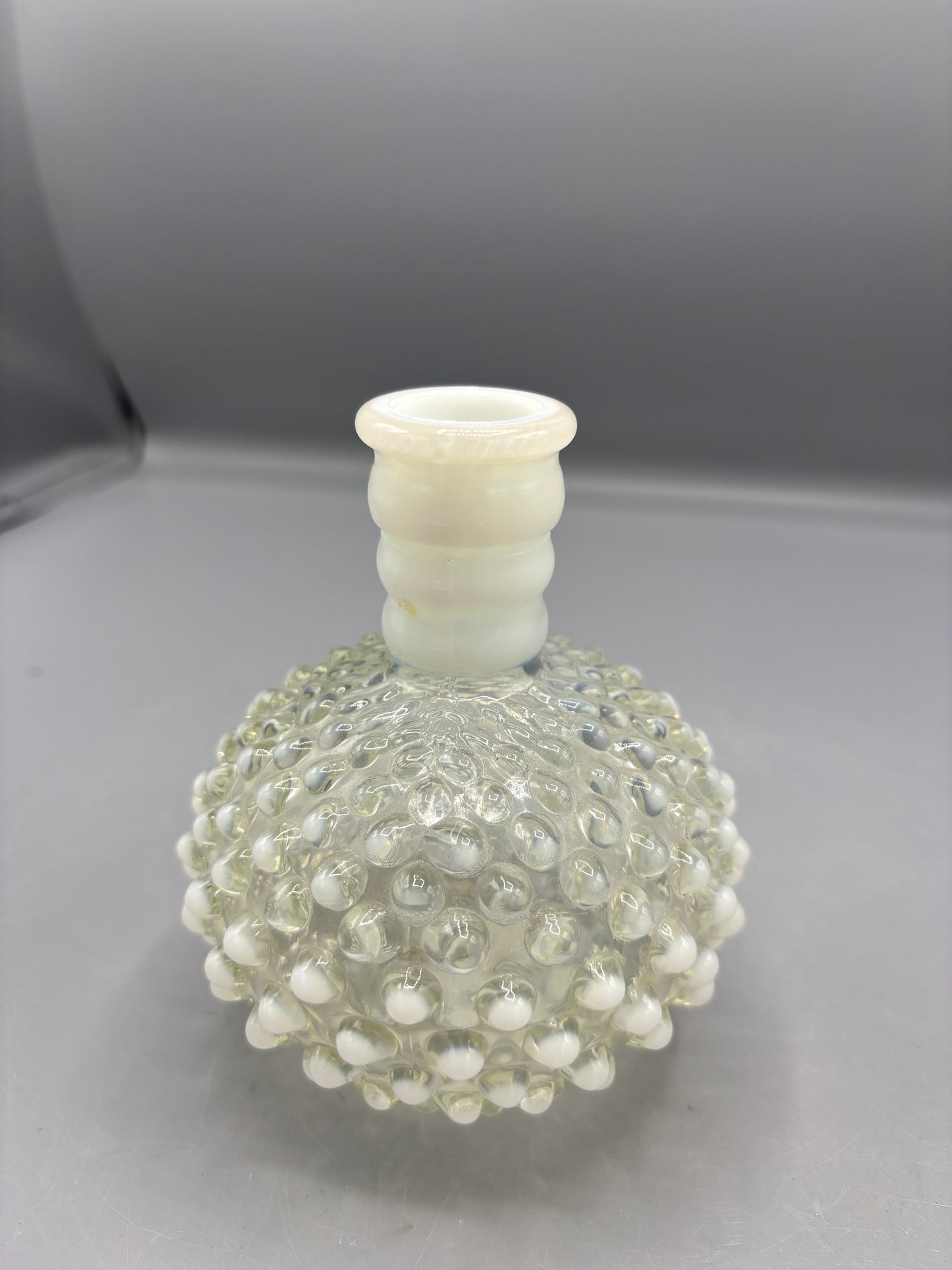 Moonstone Opalescent hobnail perfume bottle
