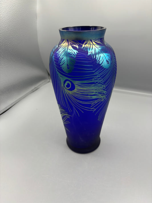 Fenton Kelsey Murphy Peacock vase