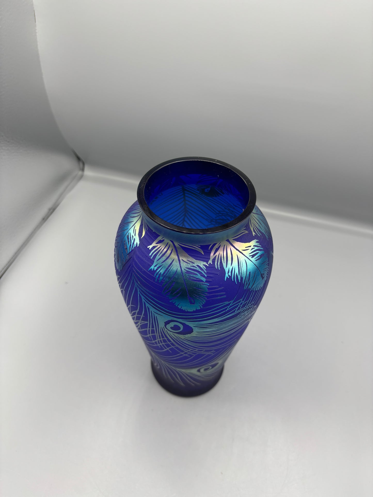 Fenton Kelsey Murphy Peacock vase
