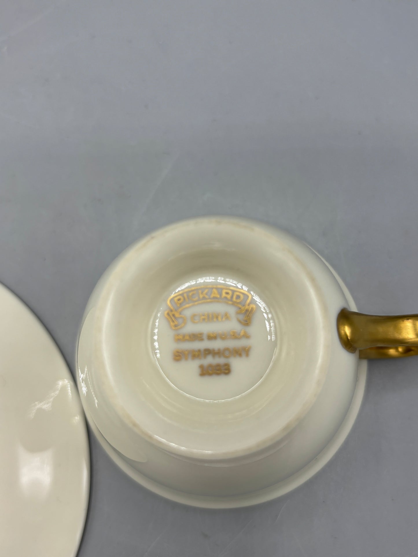 Vintage Symphony Ivory demitasse cup & saucer