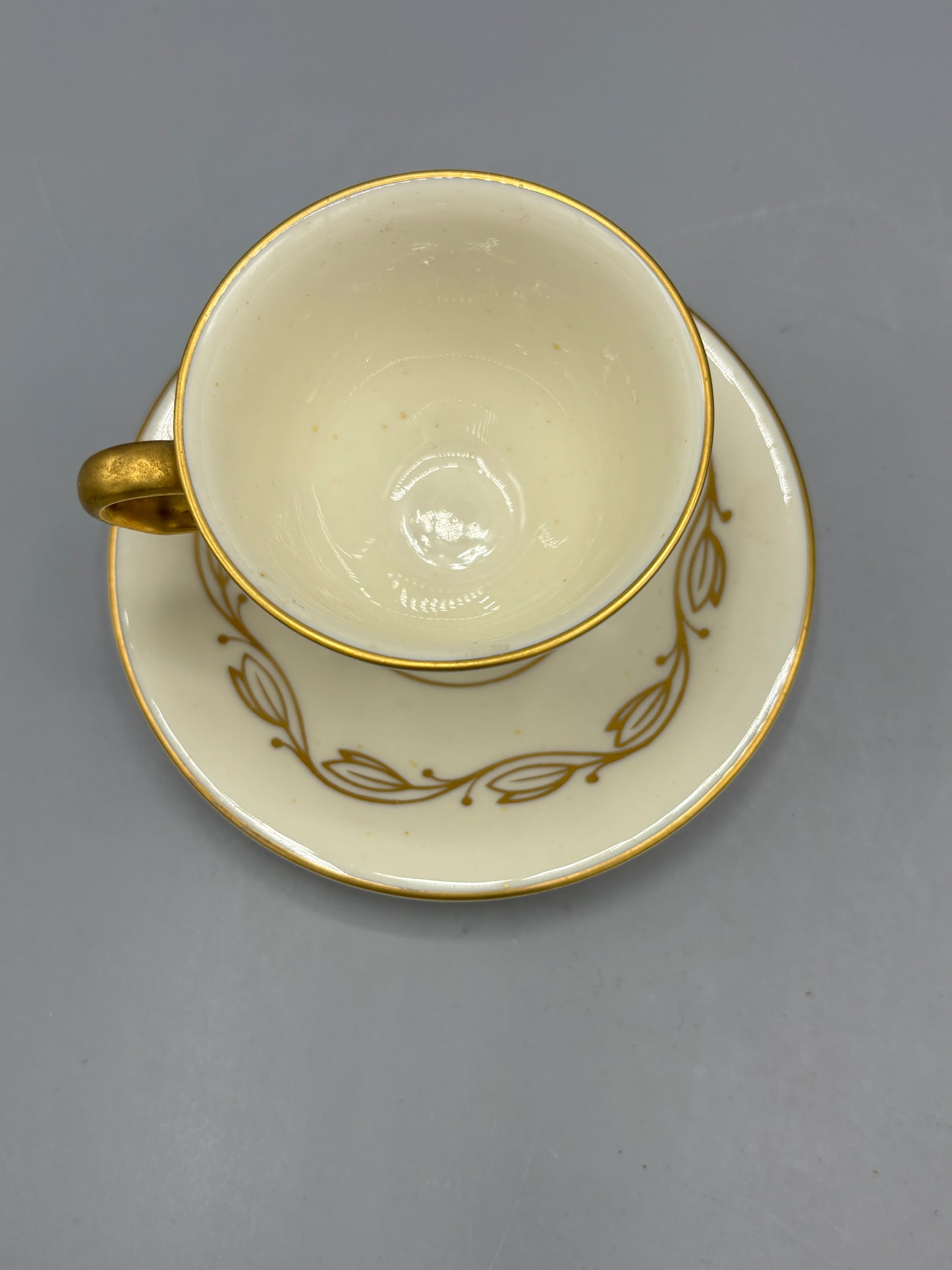 Vintage Symphony Ivory demitasse cup & saucer