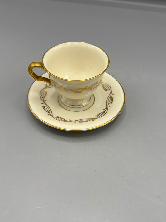 Vintage Symphony Ivory demitasse cup & saucer