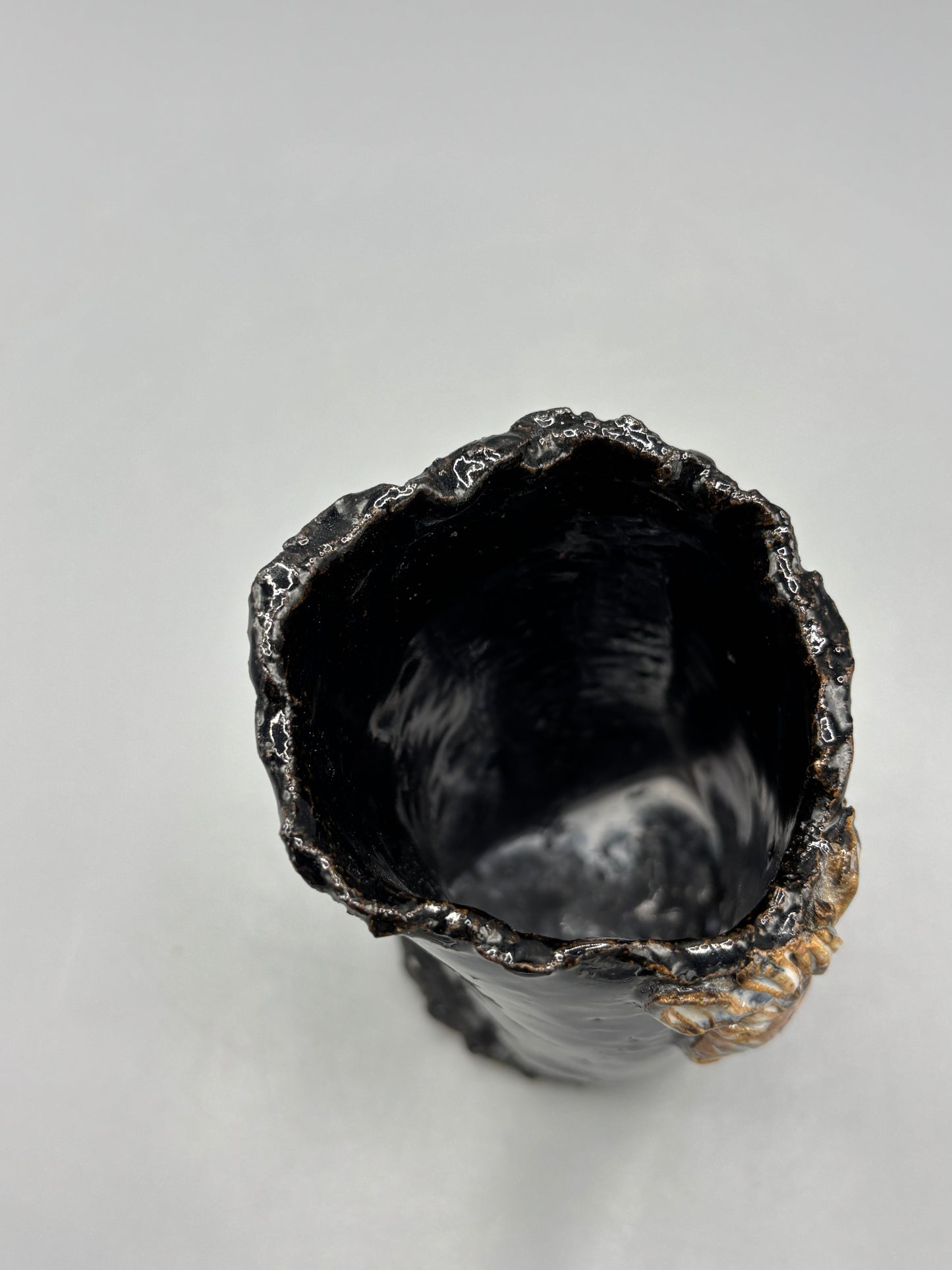 Contemporary ceramic vase with zebra
