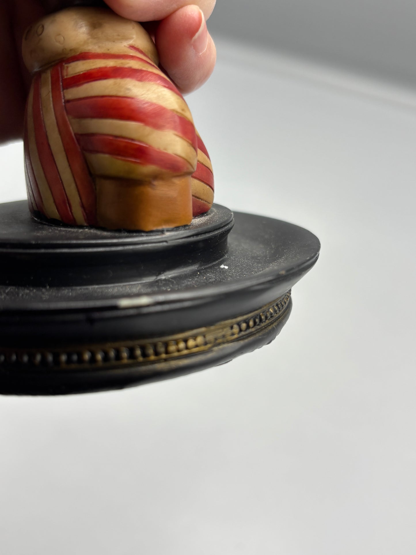 Mid century figure chalkware boy jewelry stand