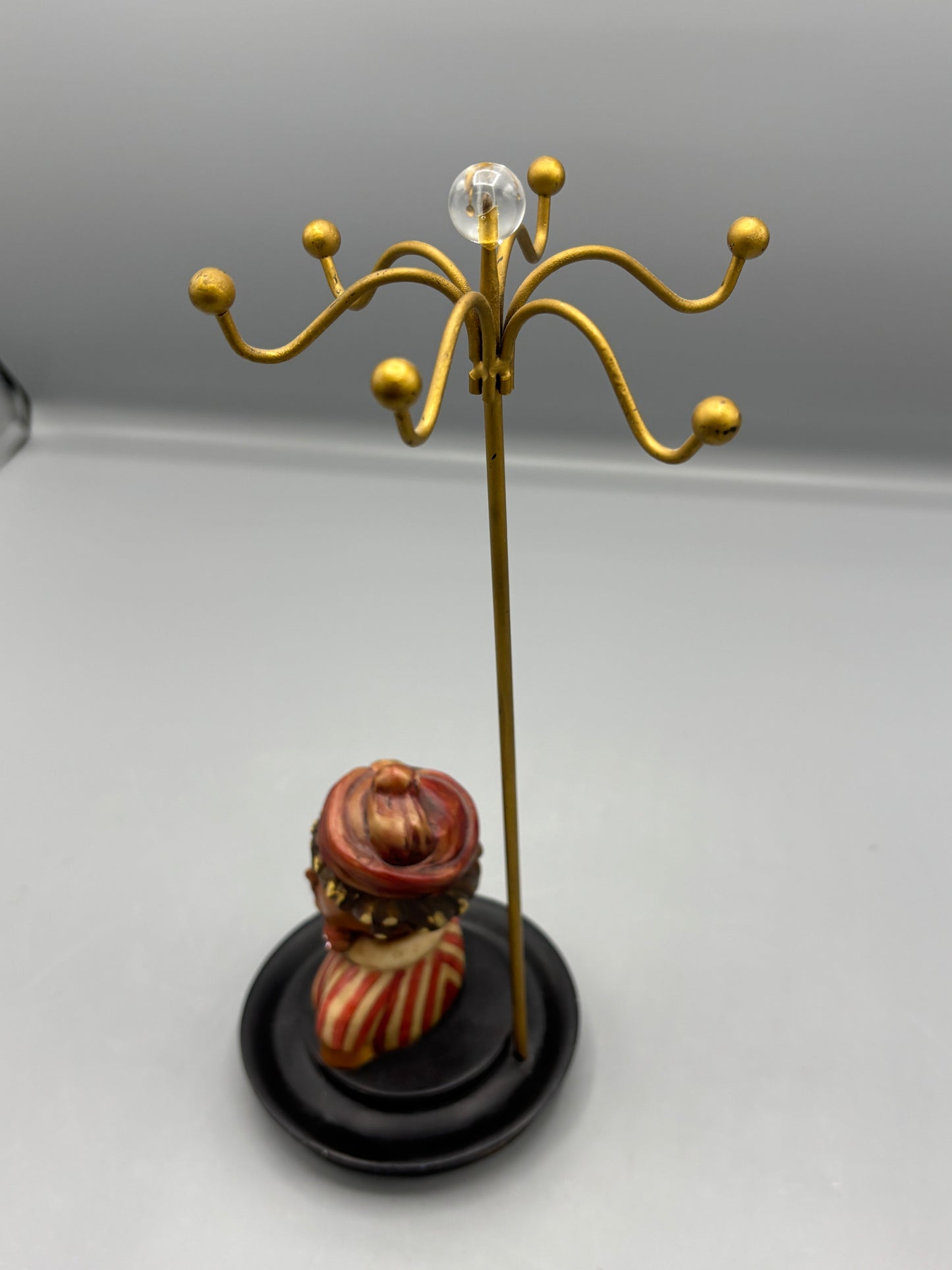 Mid century figure chalkware boy jewelry stand
