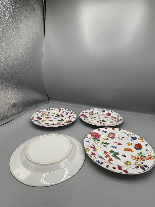 Vintage floral chintz dessert plates