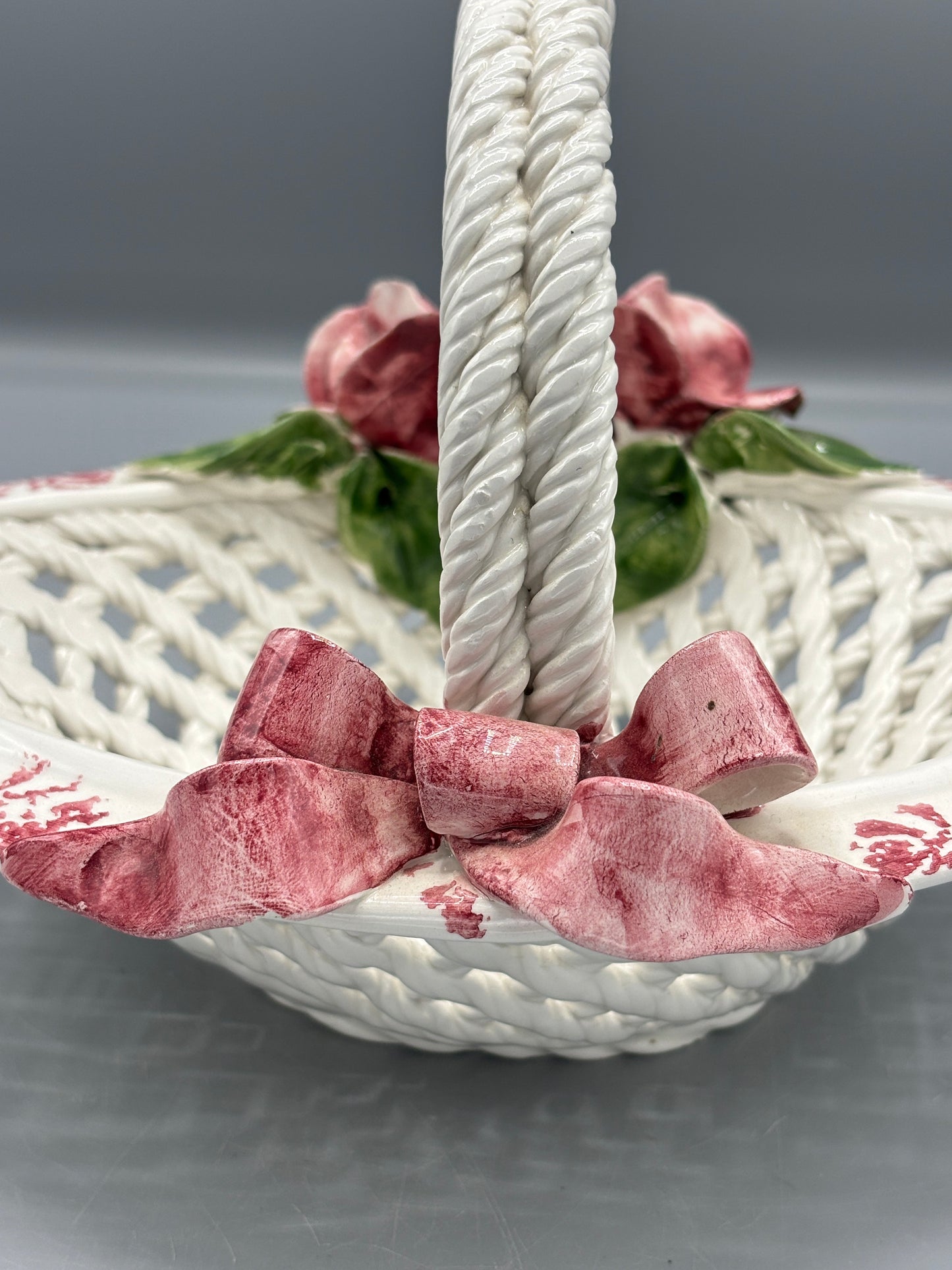 Handmade Portuguese ceramic basket