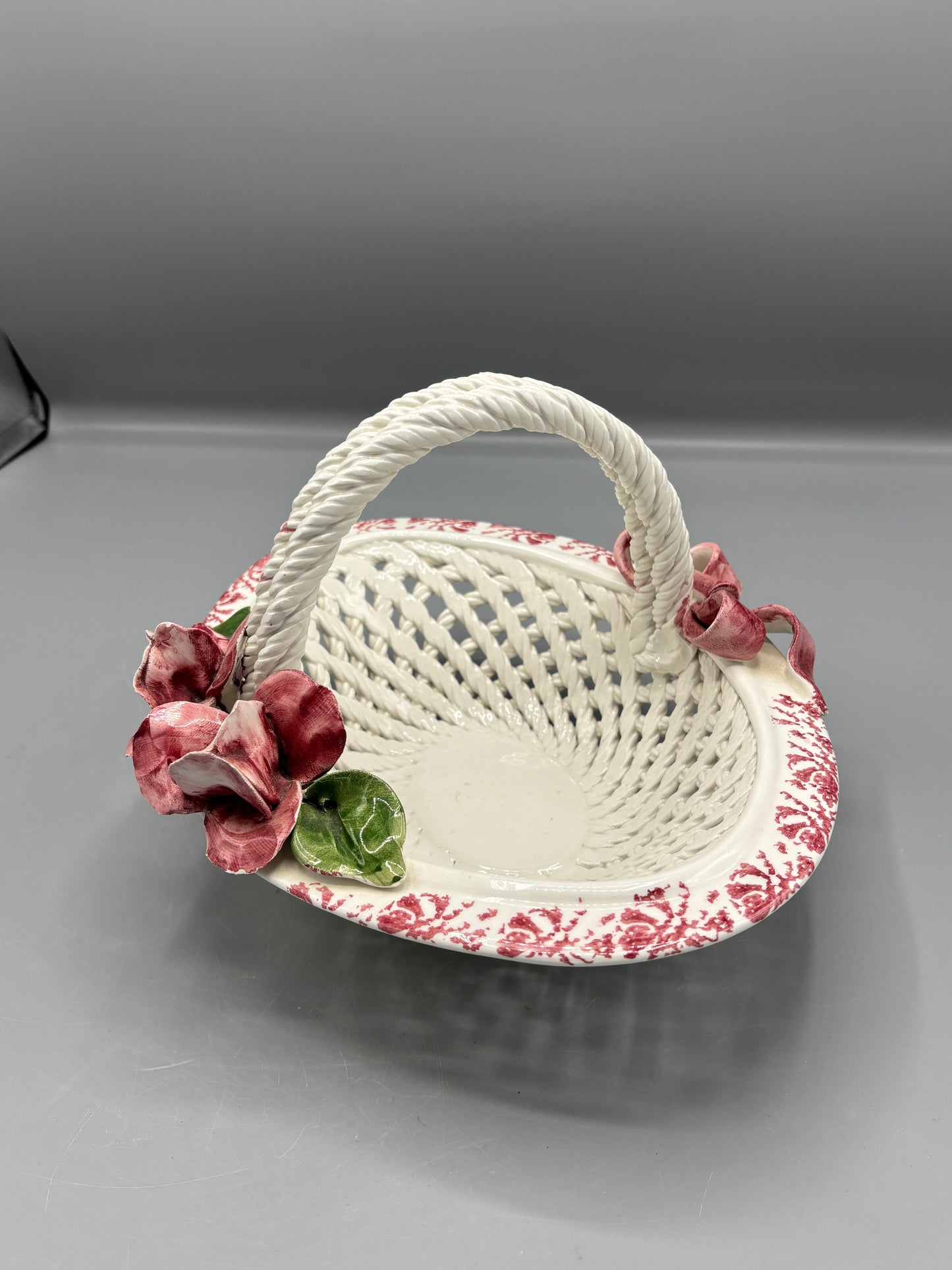 Handmade Portuguese ceramic basket