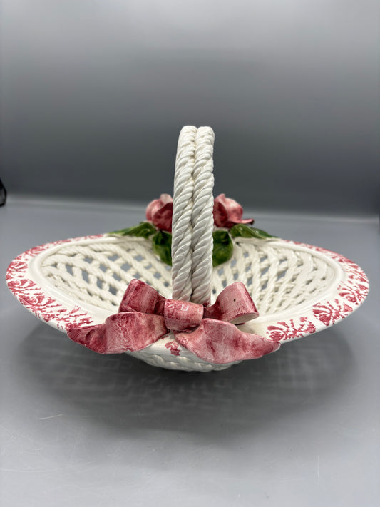 Handmade Portuguese ceramic basket