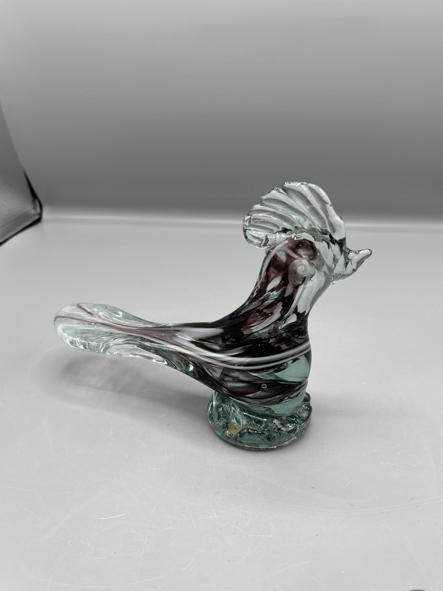 Vintage art glass bird figure