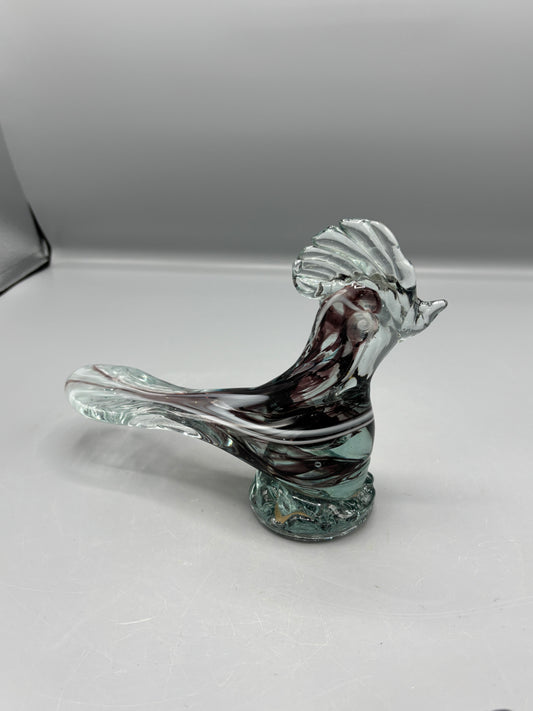 Vintage art glass bird figure