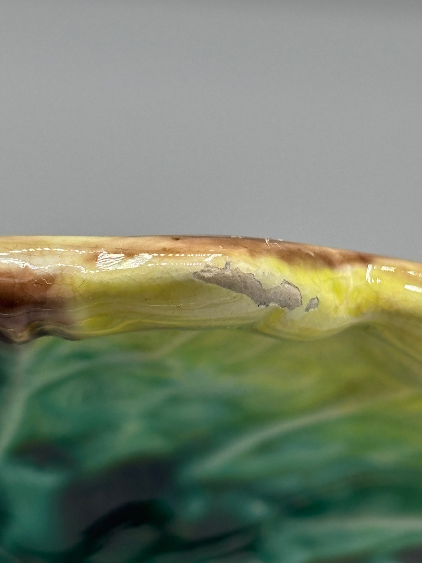 Majolica Morning Glory footed compote bowl