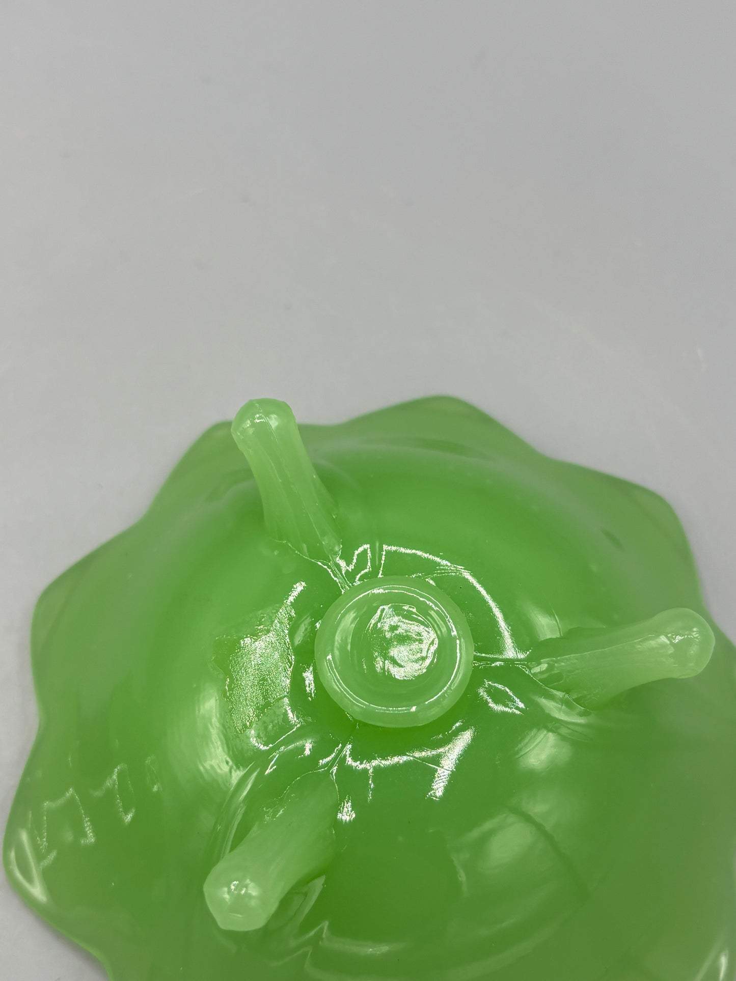 Pair of Vintage Jadeite green candle holders Fenton