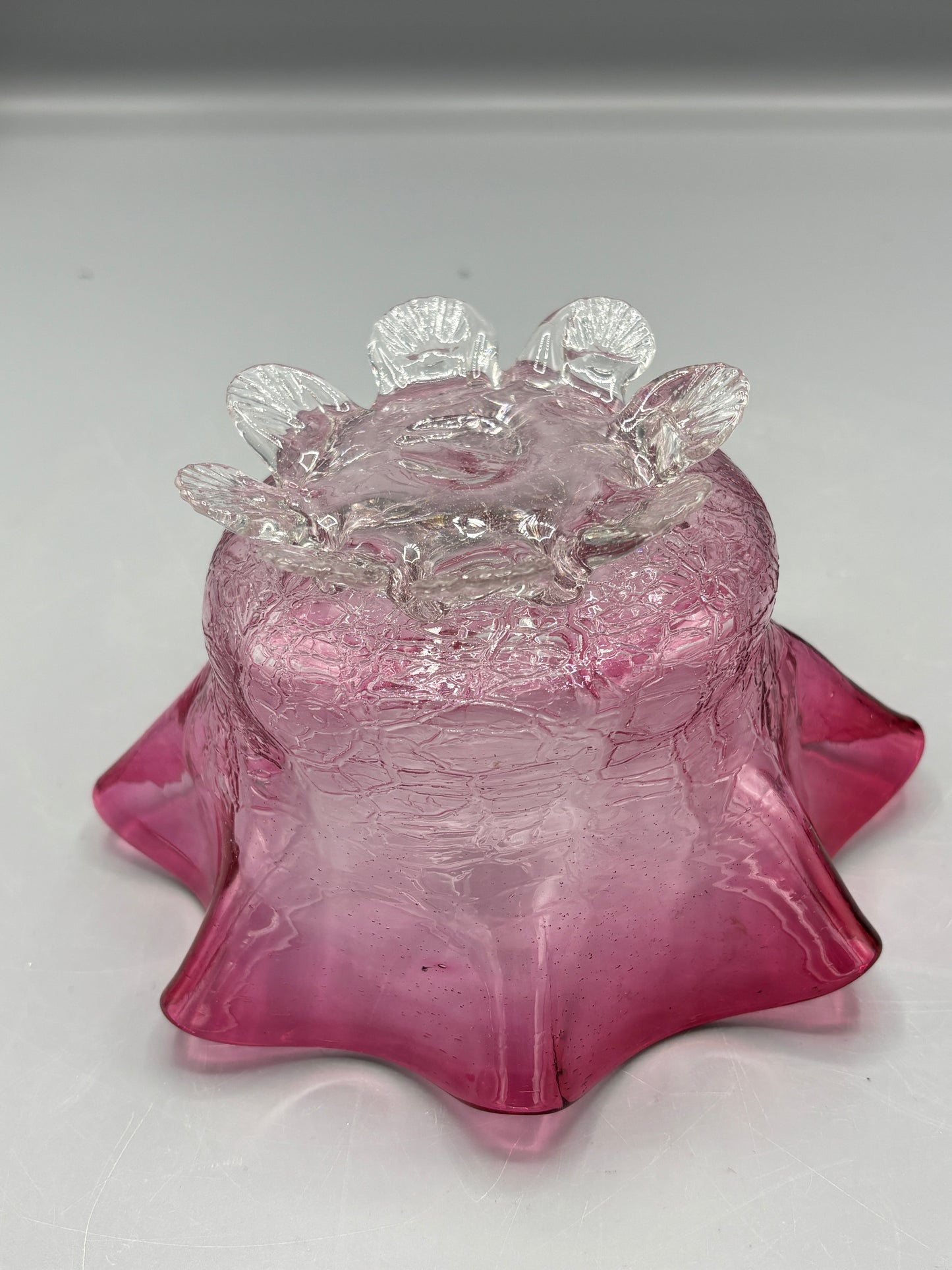 Vintage Victorian Cranberry glass bowl