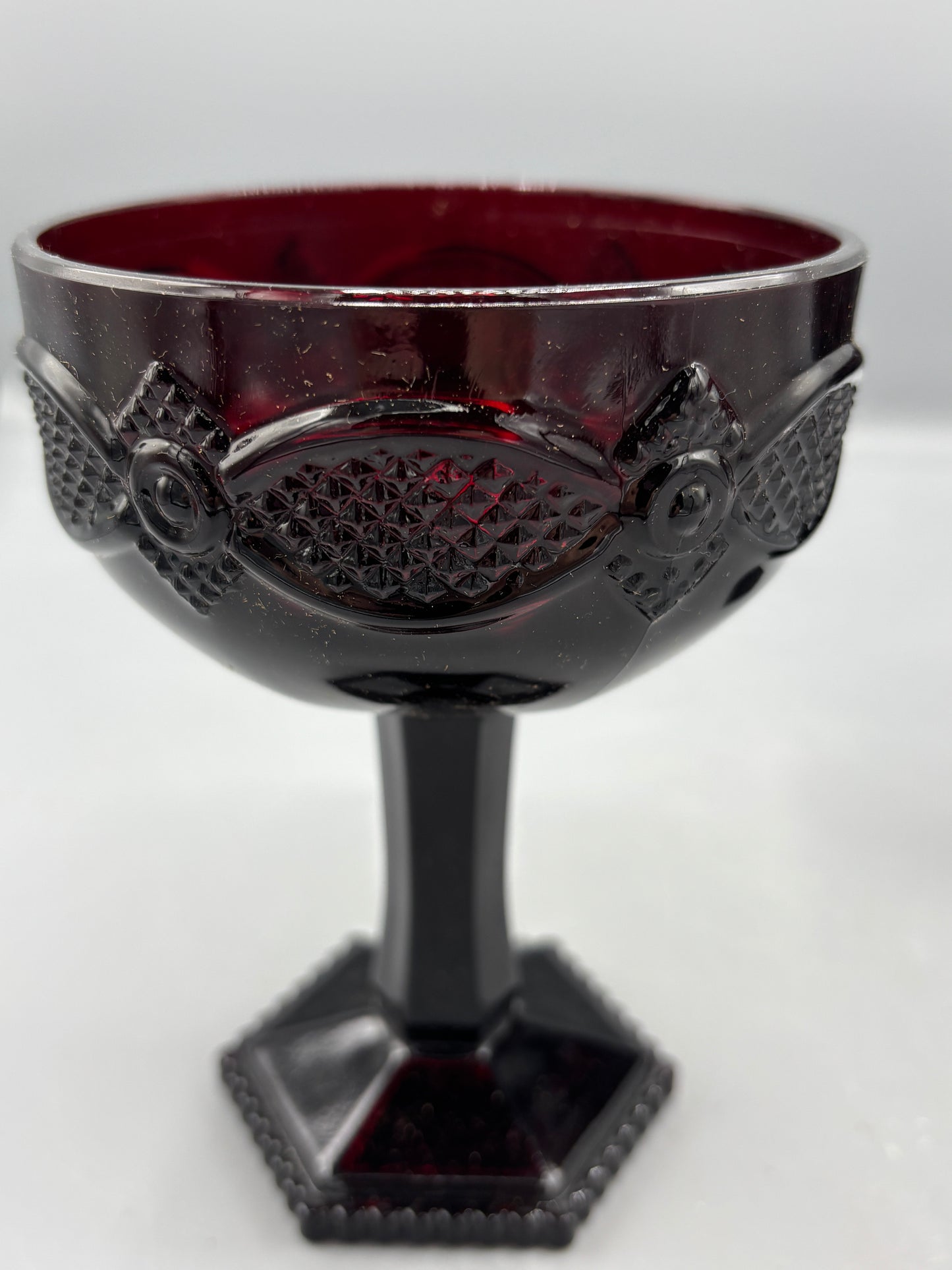 Vintage Avon Ruby red  champagne goblets