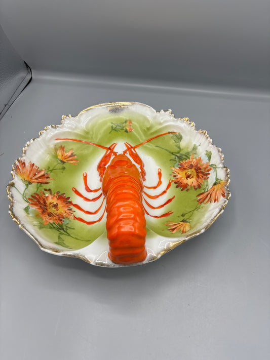 Vintage Victoria Austria divided Lobster plate