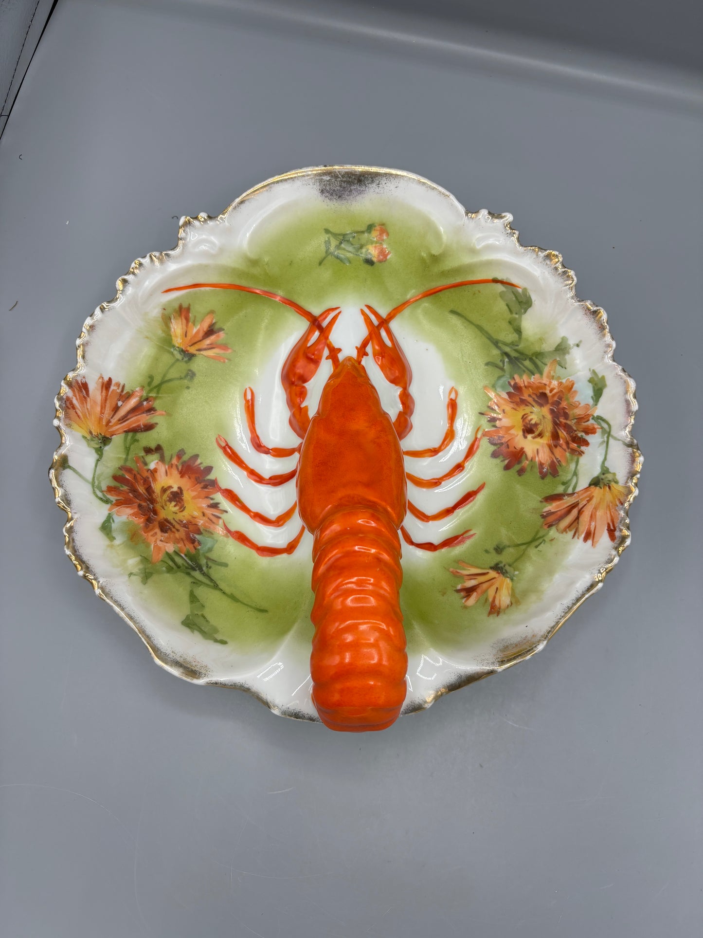 Vintage Victoria Austria divided Lobster plate