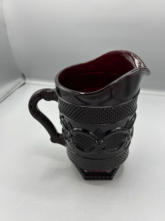 Vintage Avon Ruby red glass pitcher