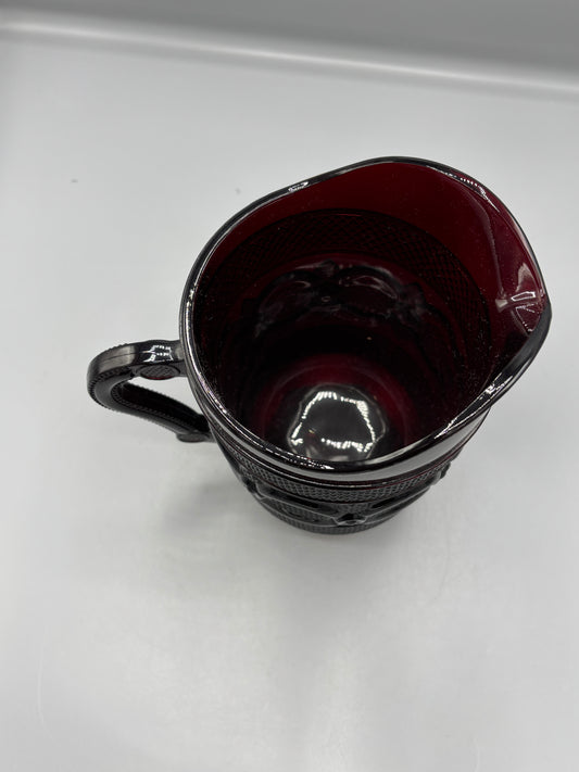 Vintage Avon Ruby red glass pitcher