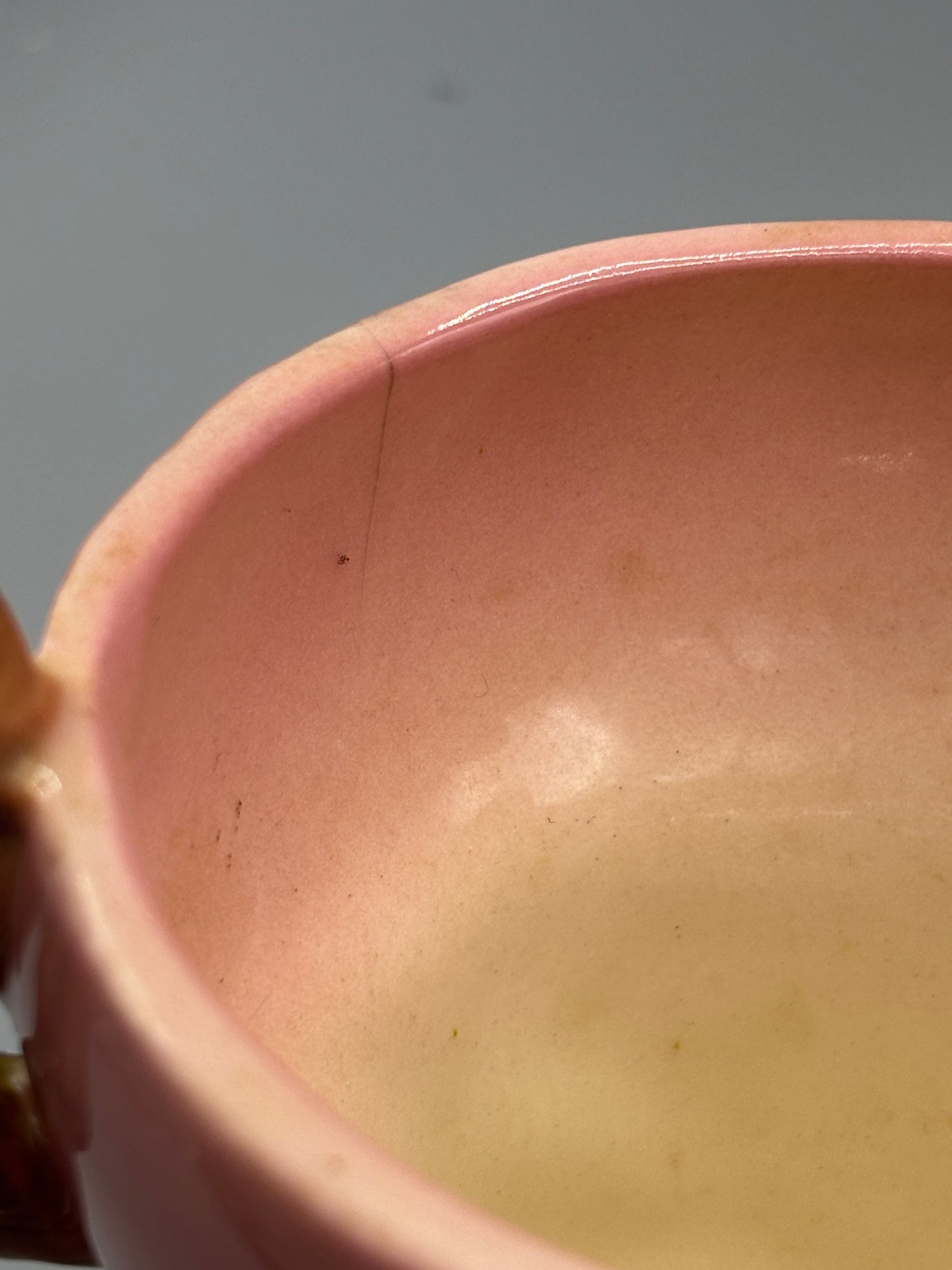 Vintage Tokay Hull pottery with handle vase