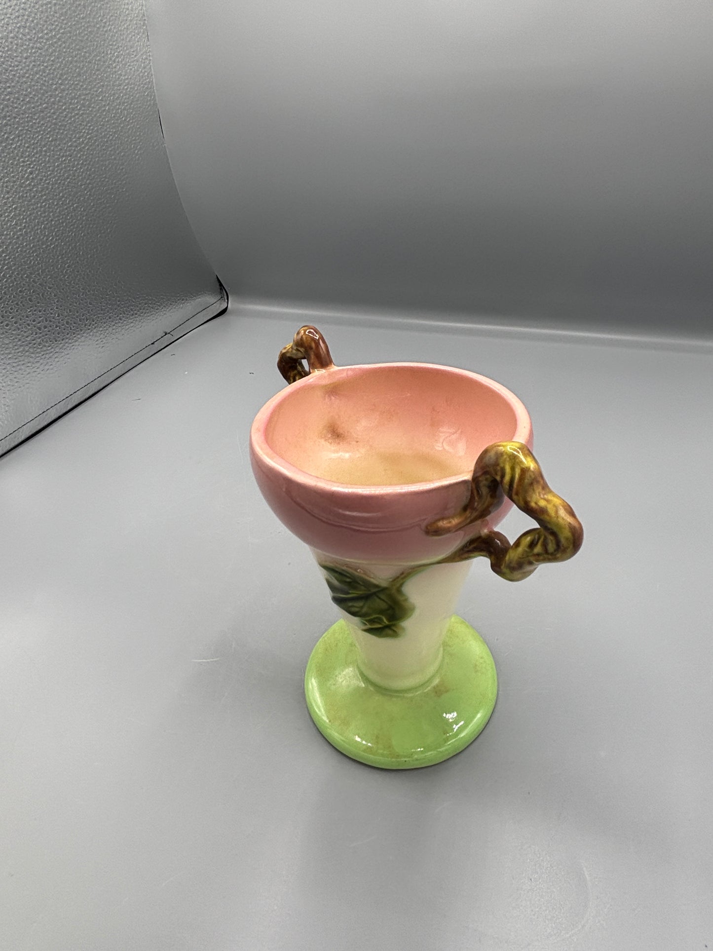 Vintage Tokay Hull pottery with handle vase