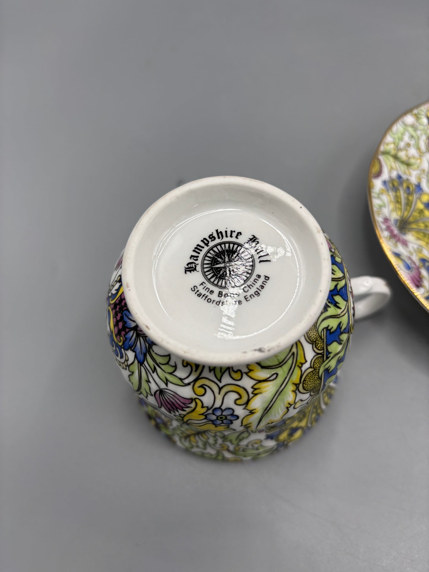 Vintage Staffordshire paisley cup & saucer