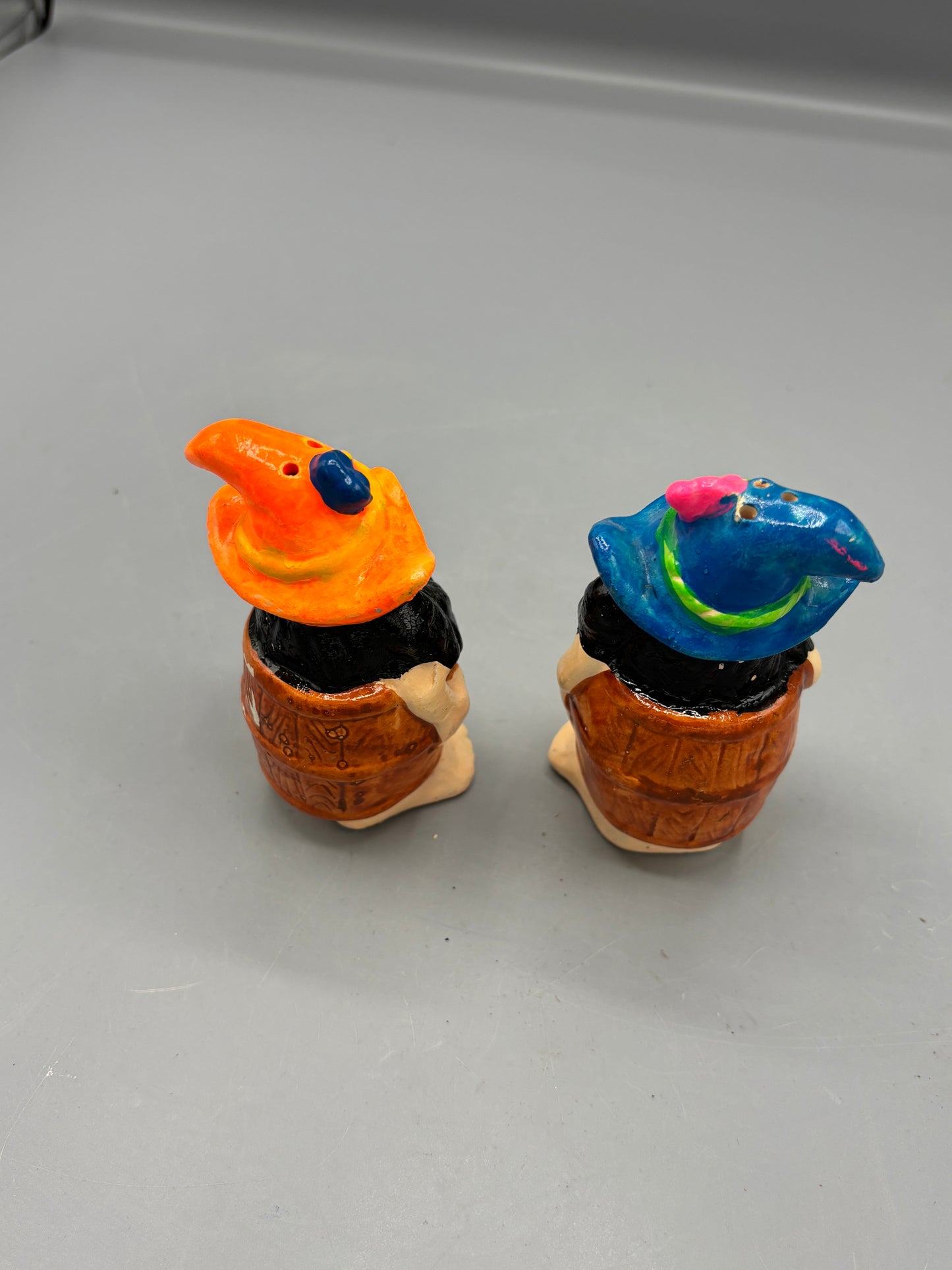 Vintage ceramic Hillbillies in barrel S & P