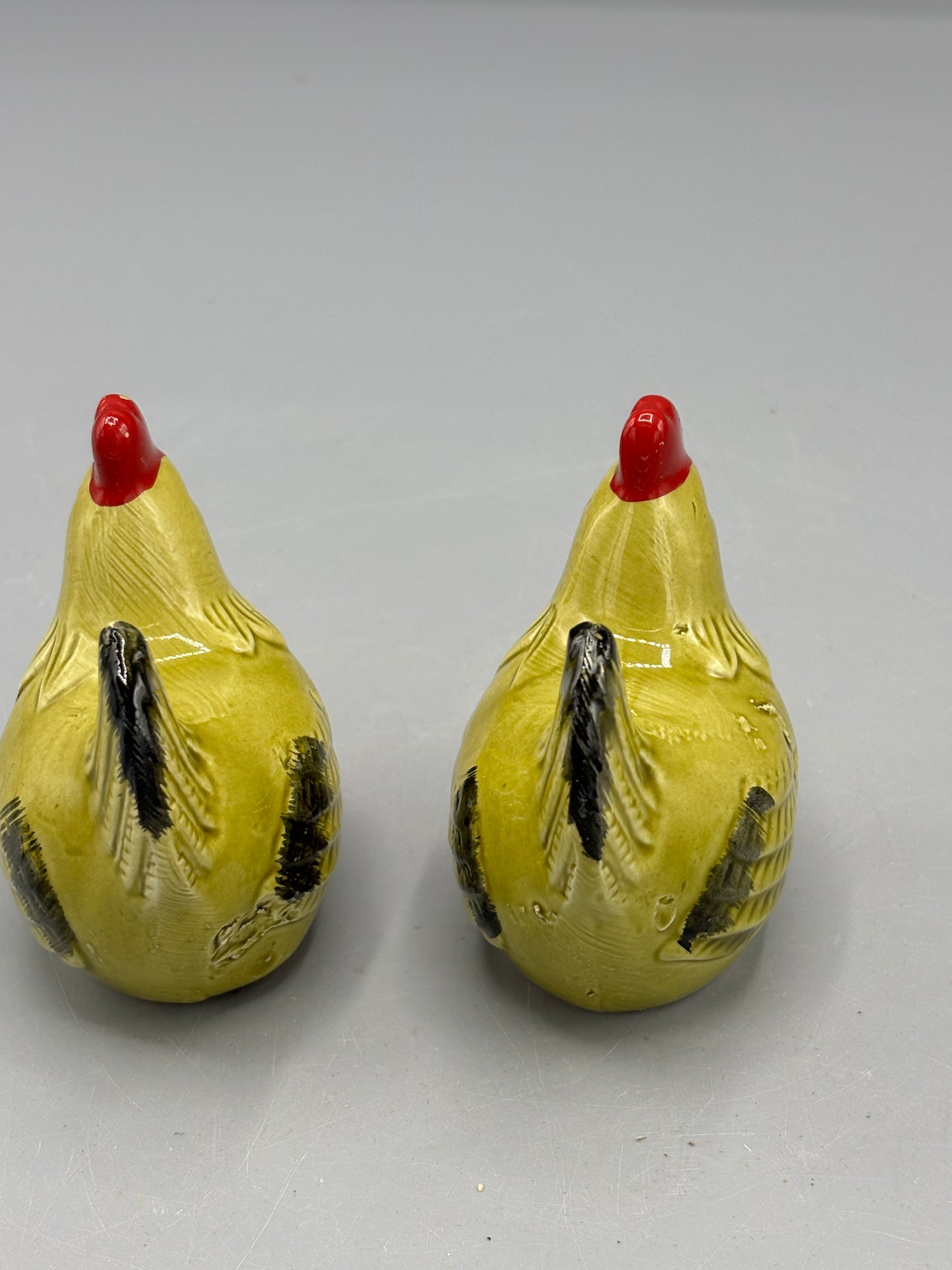 Vintage Ceramic green chicken salt & pepper