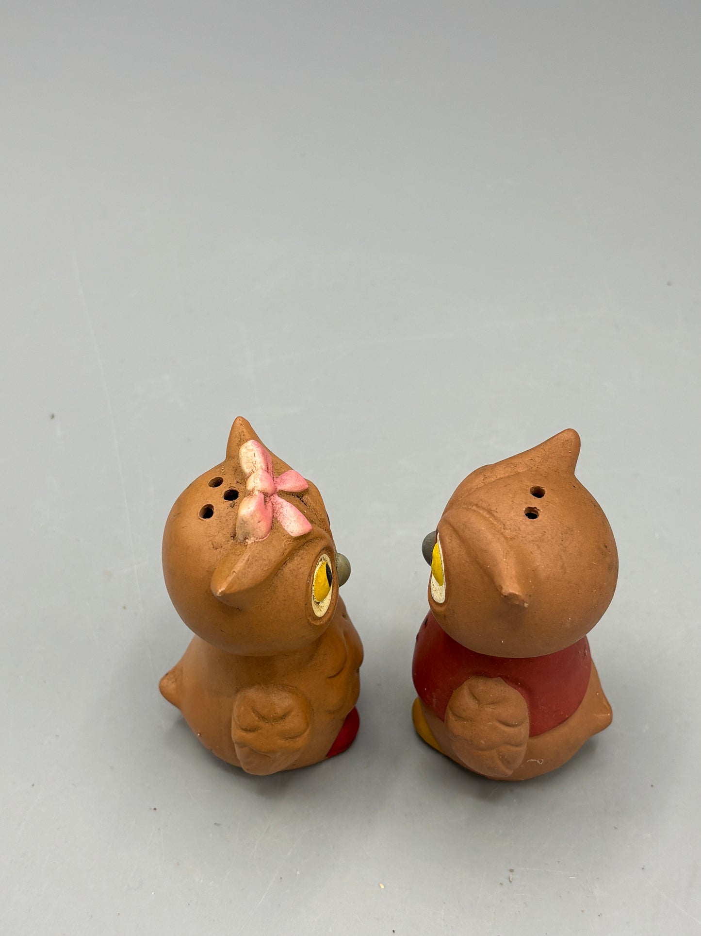 Vintage Cartoon style owl salt & Pepper