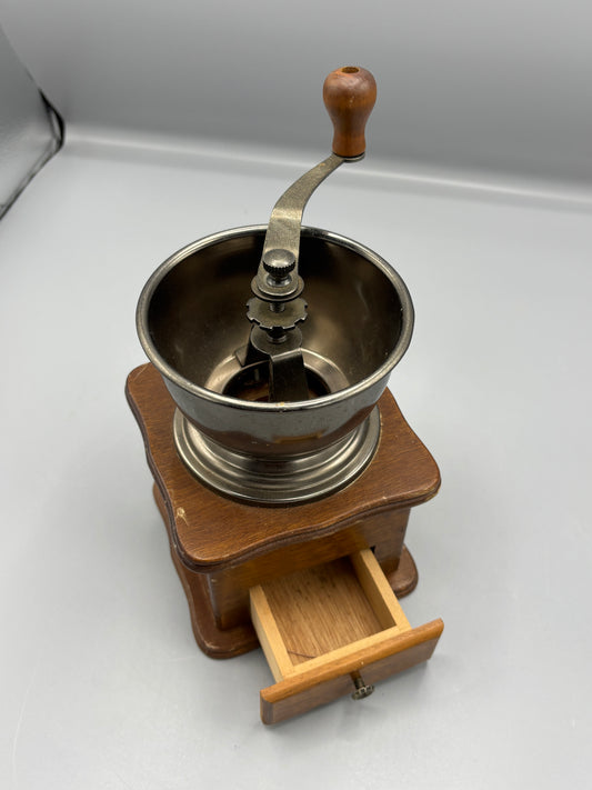Vintage Manual hand crank coffee grinder