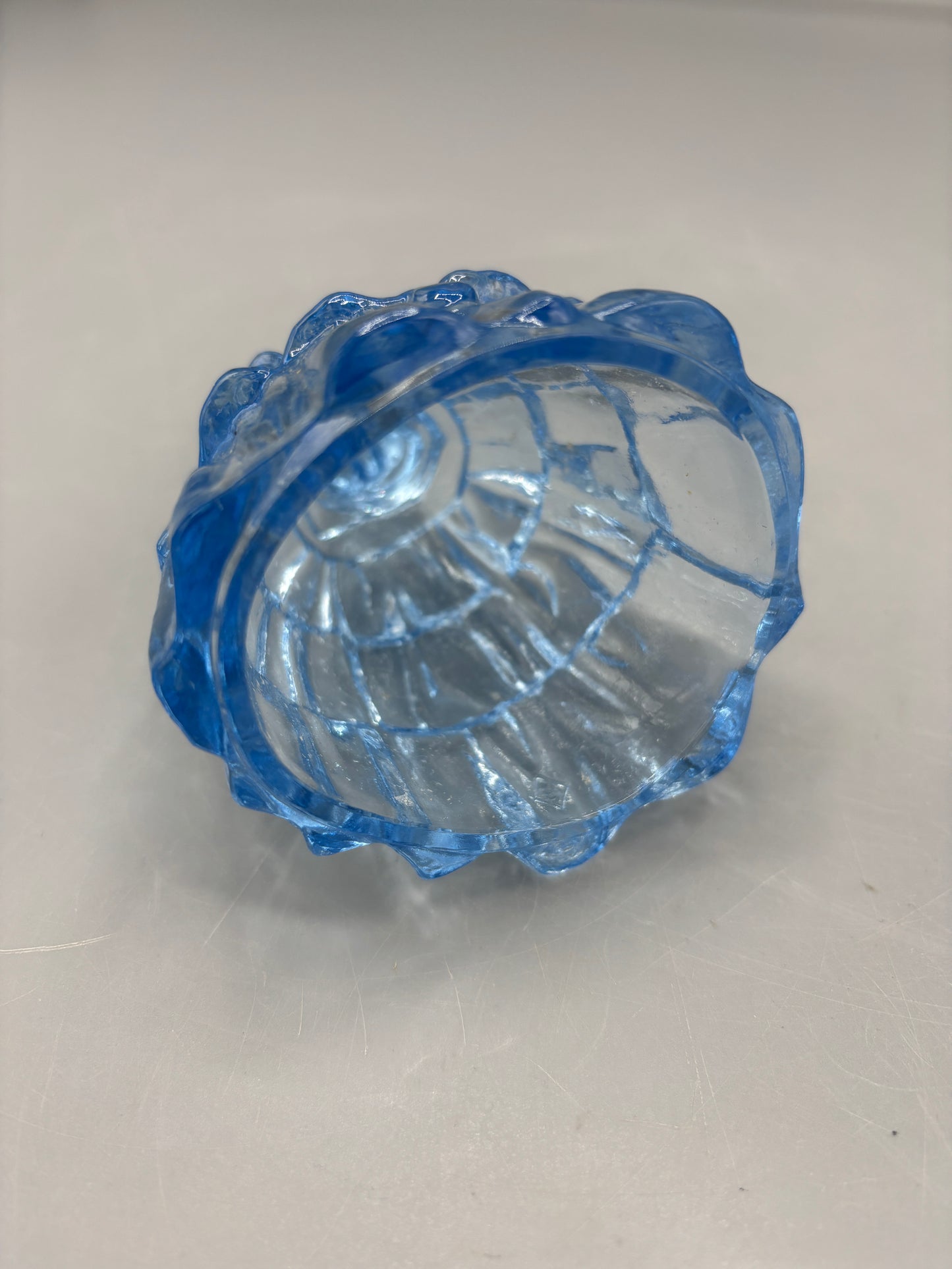 Vintage Boyd glass "Louise" Clear Blue