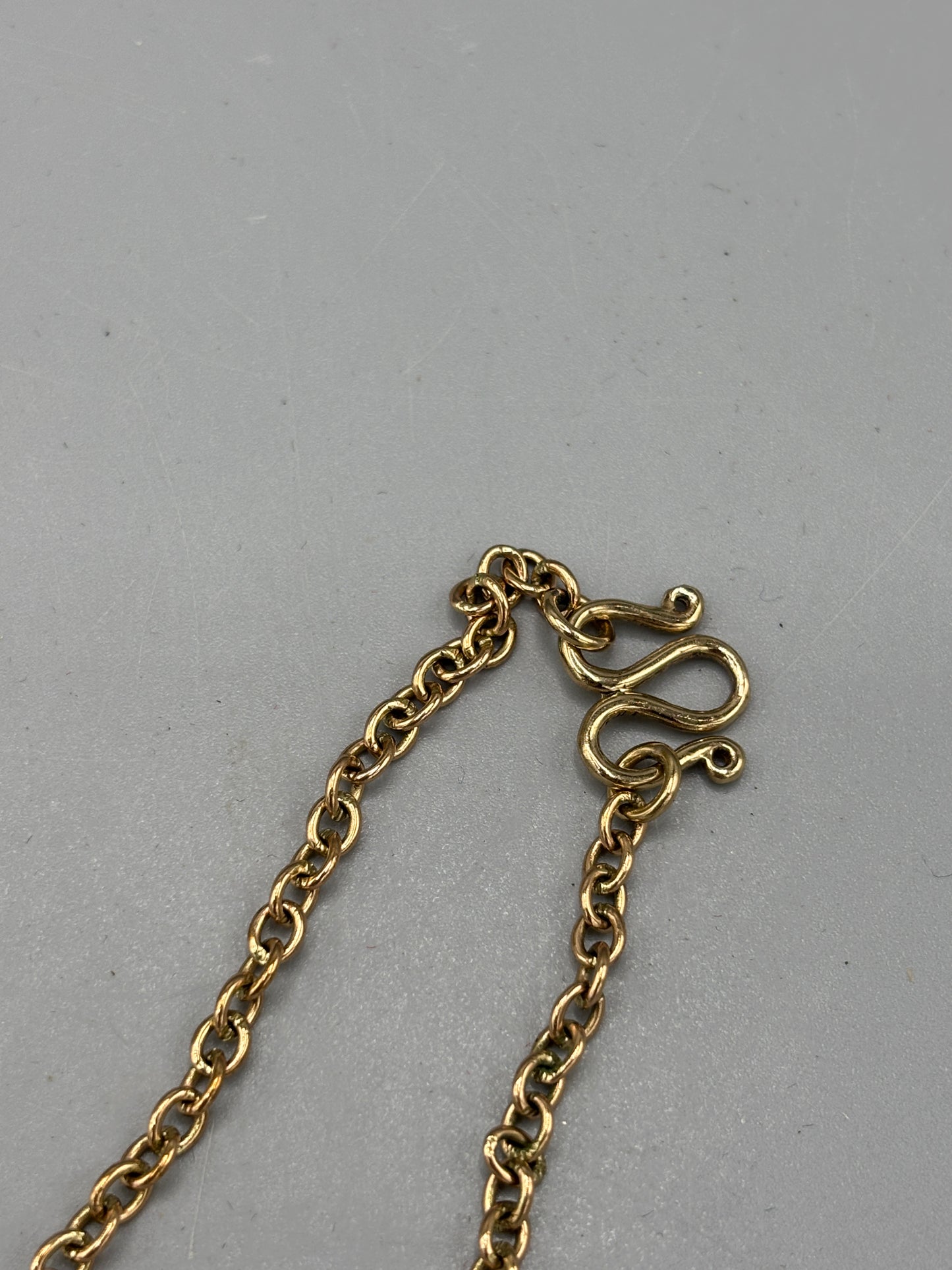 Gold plated chain with cross