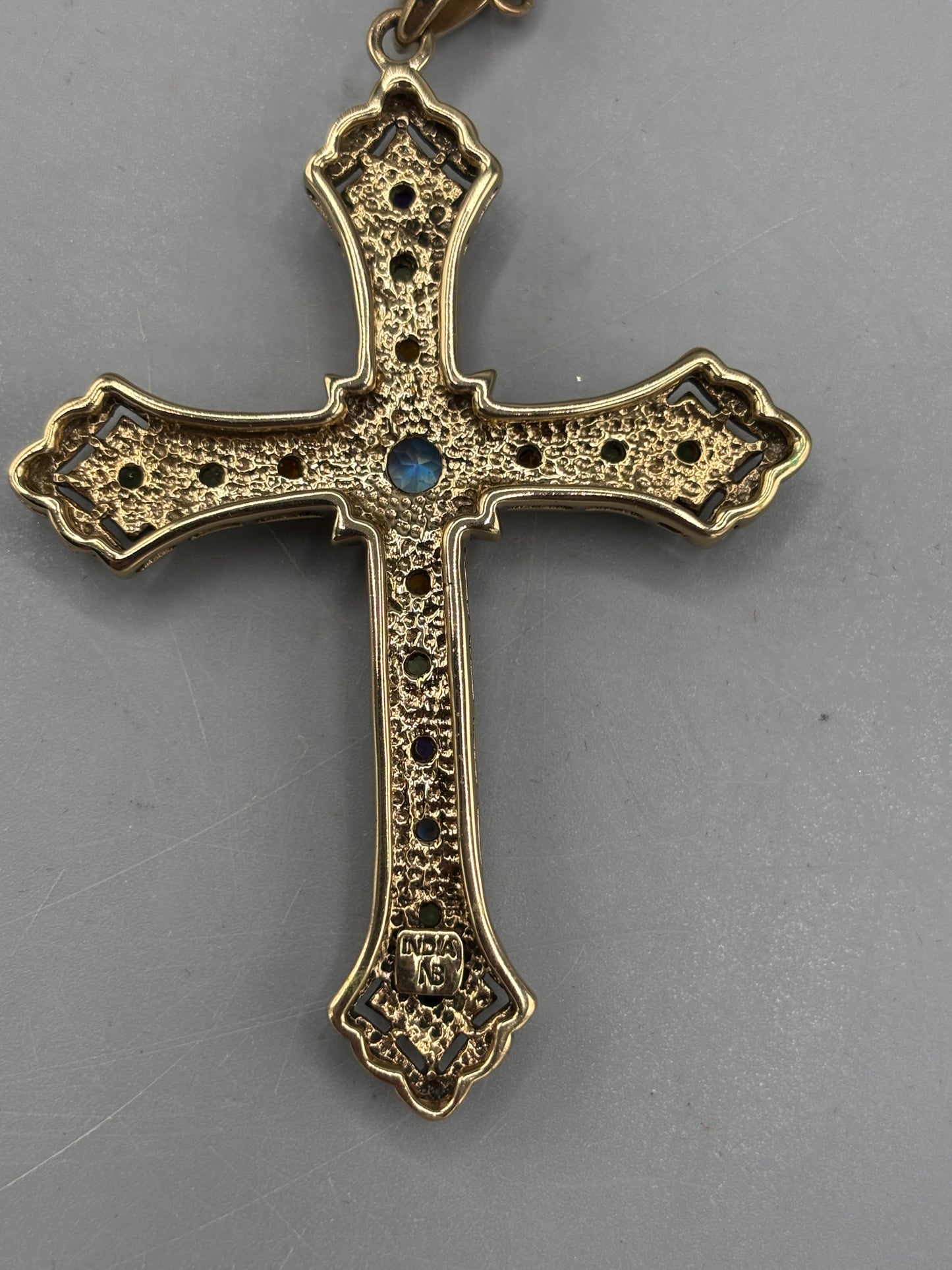 Gold plated chain with cross