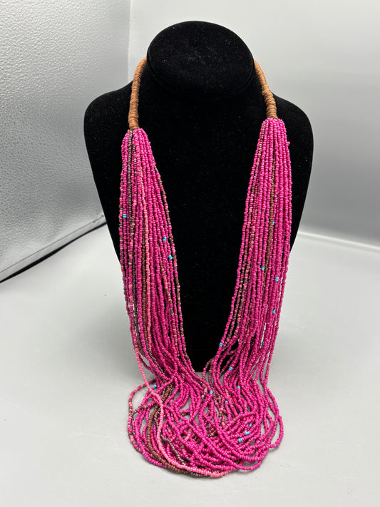 Pink Multi strand necklace