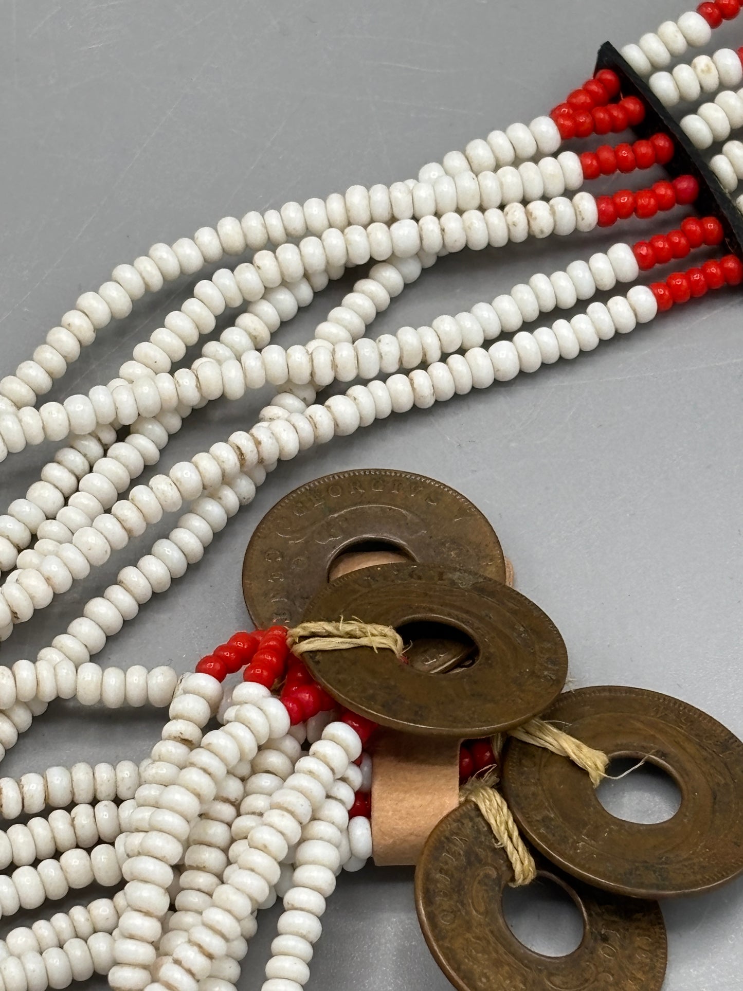 50" Multi white multi strand bead necklace