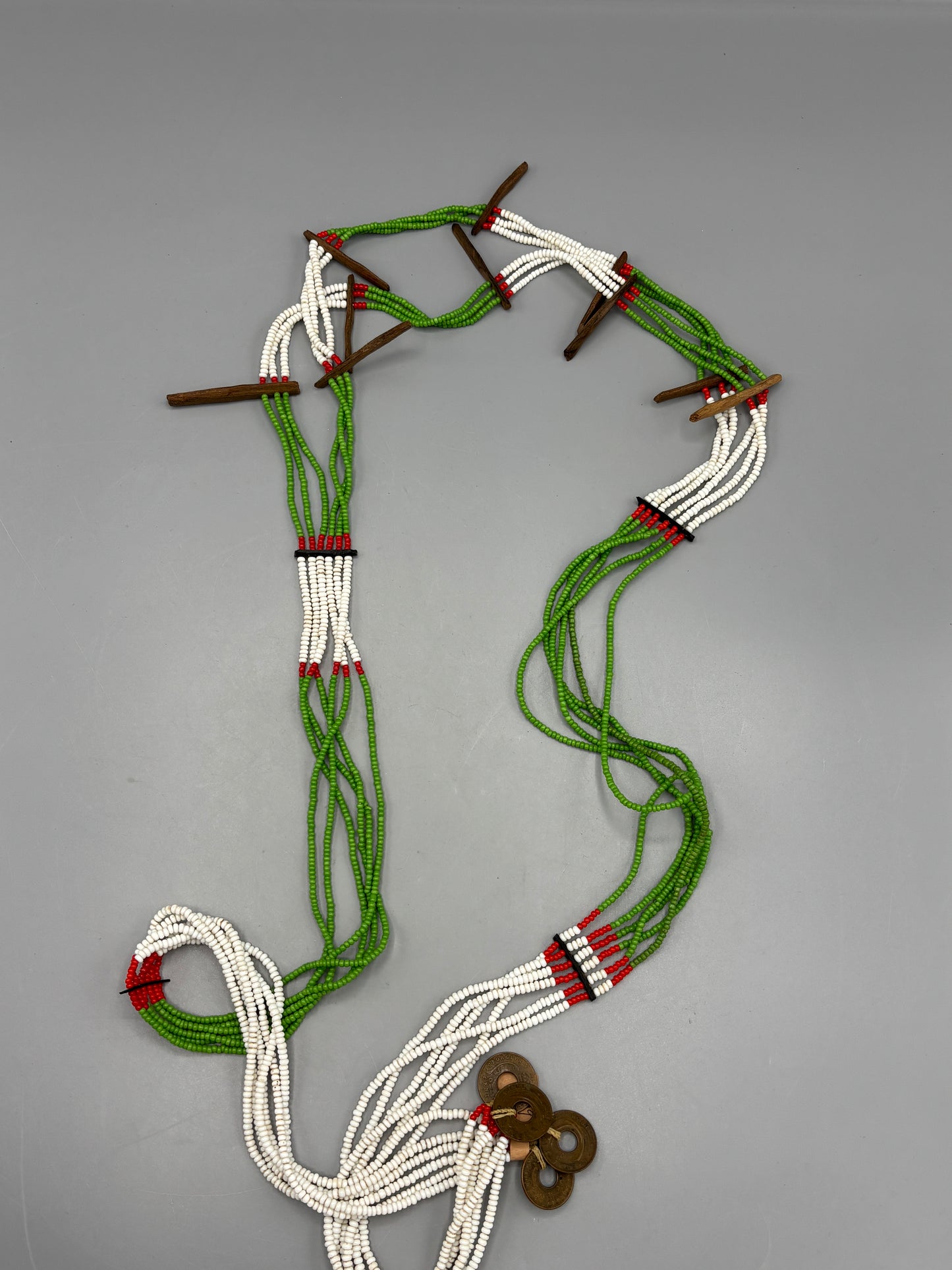 50" Multi white multi strand bead necklace