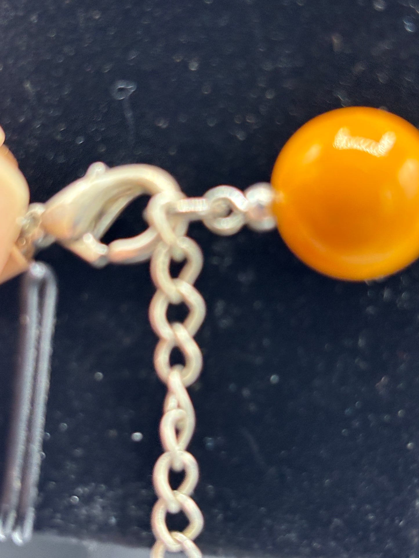 Silver Tone Mustard Necklace