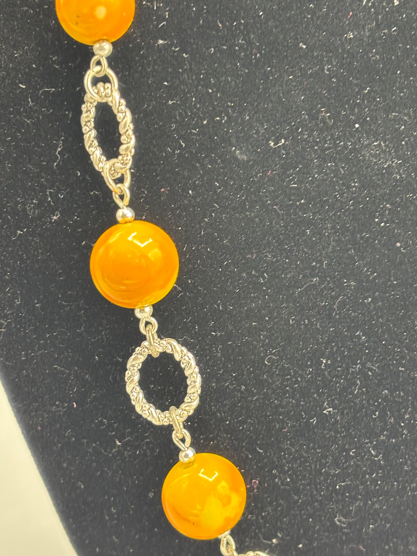 Silver Tone Mustard Necklace