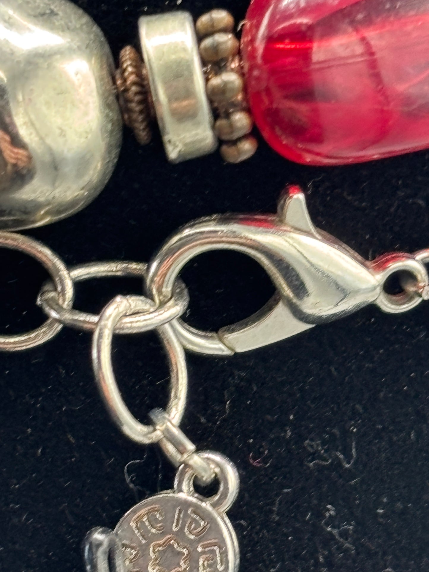 Ruby Road Silver tone & Red Necklace