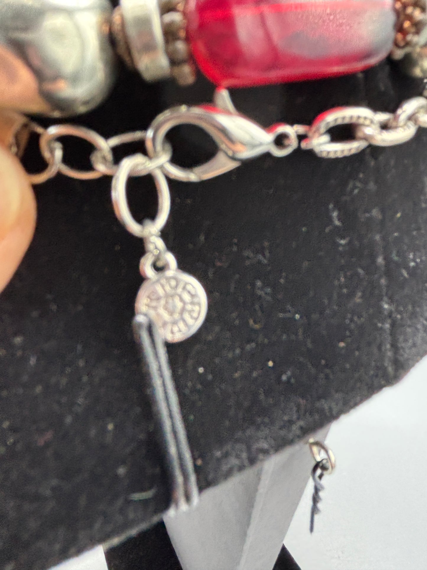 Ruby Road Silver tone & Red Necklace