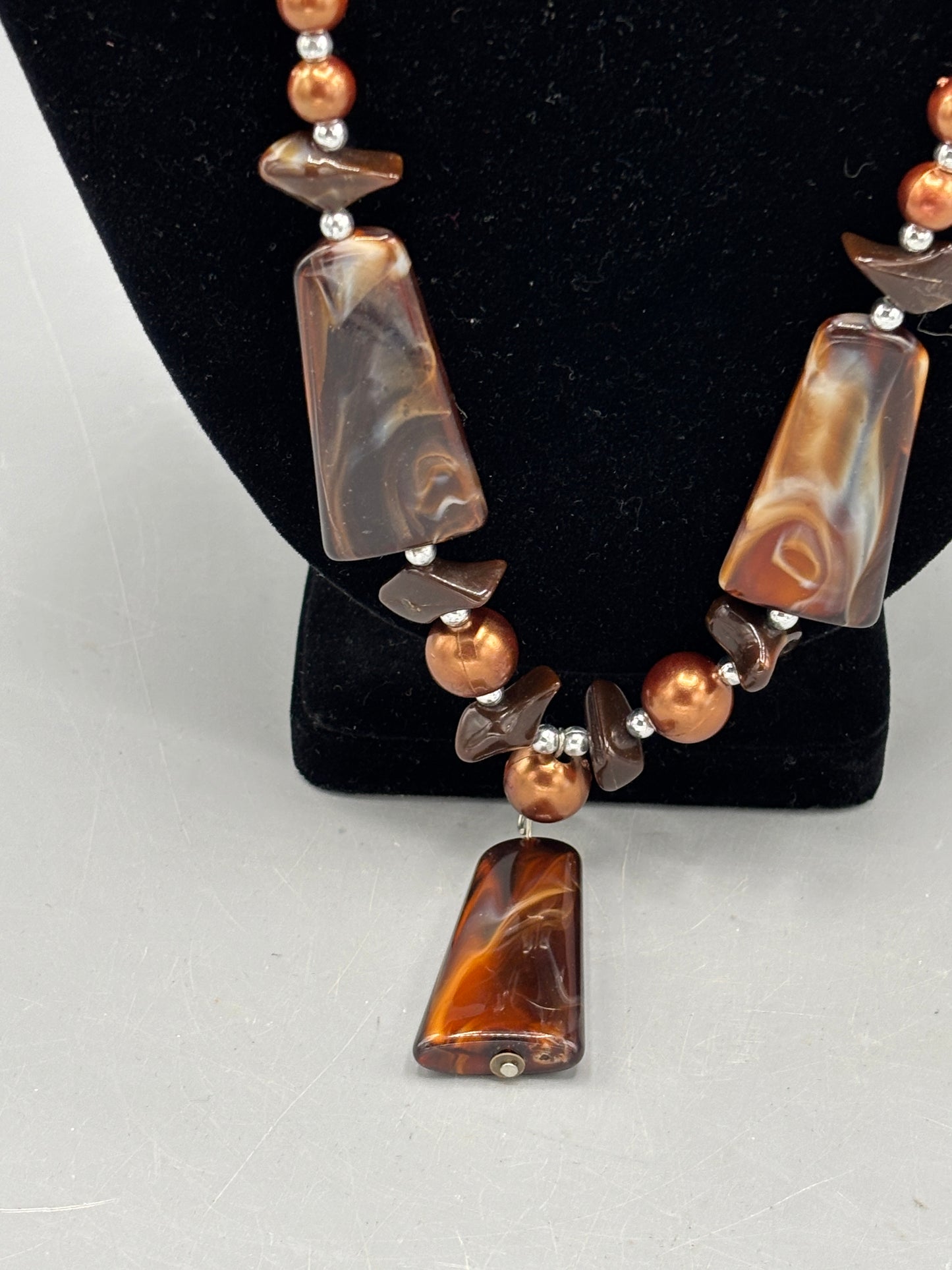 Costume brown bead Necklace