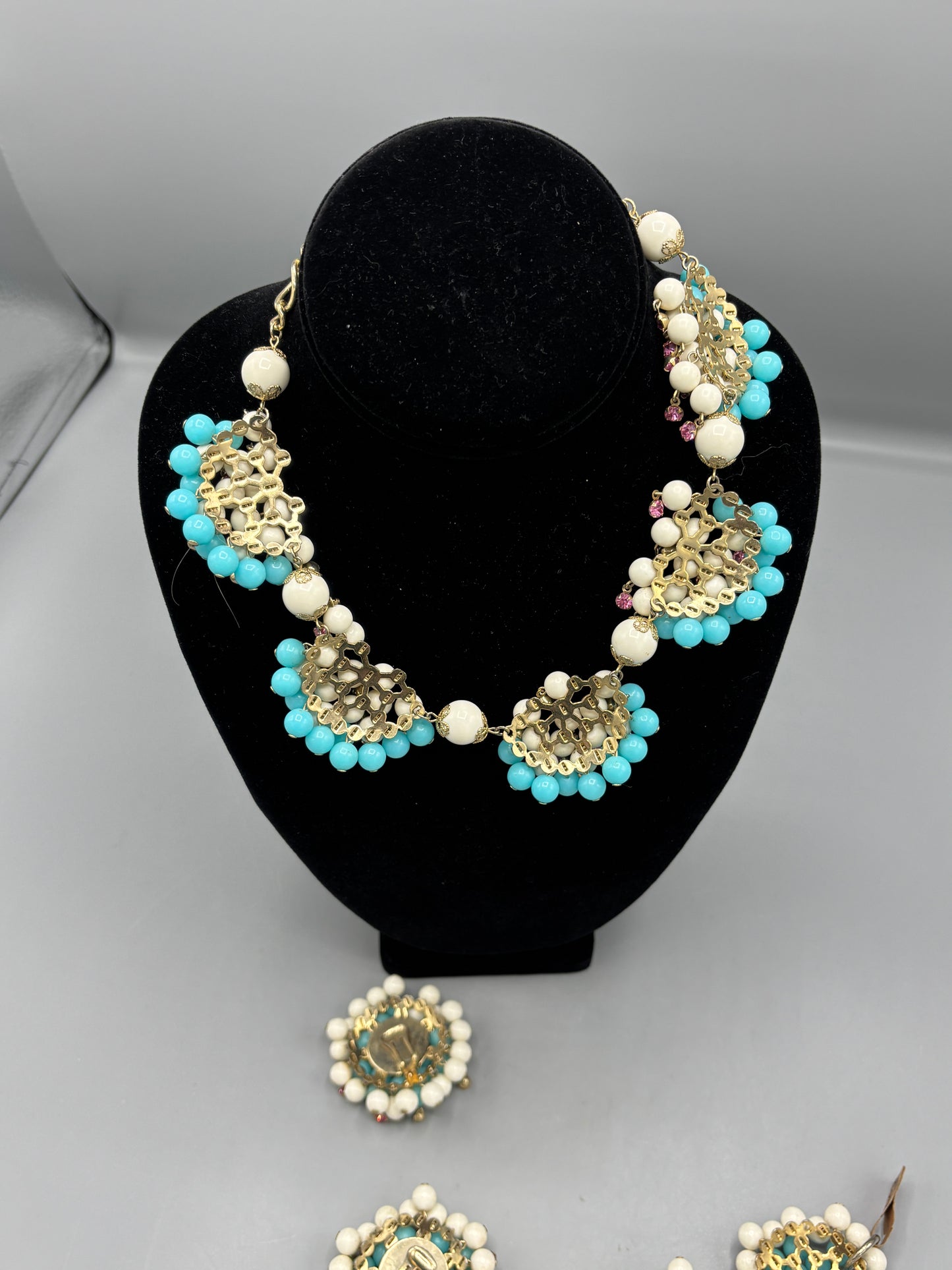 Demi Parure Crystal Pink & Blue set