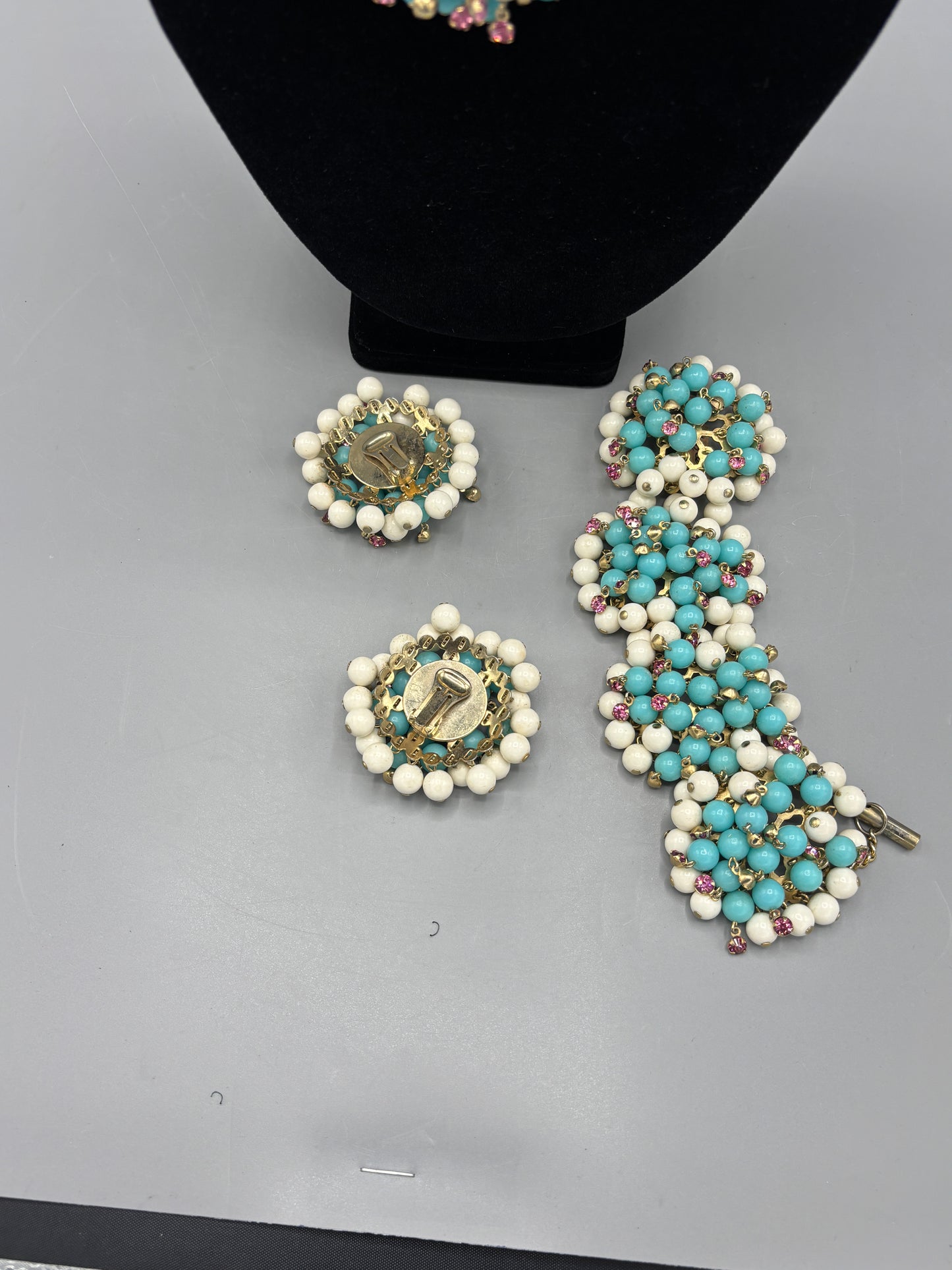 Demi Parure Crystal Pink & Blue set