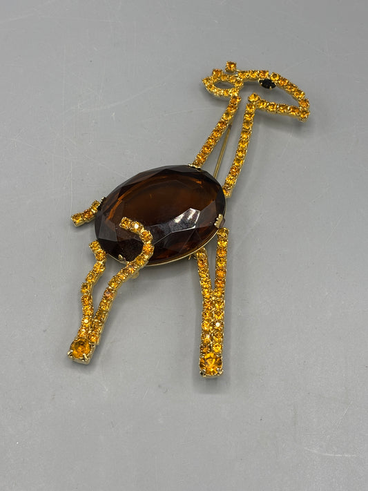 Large gone tone giraffe with rhinestone