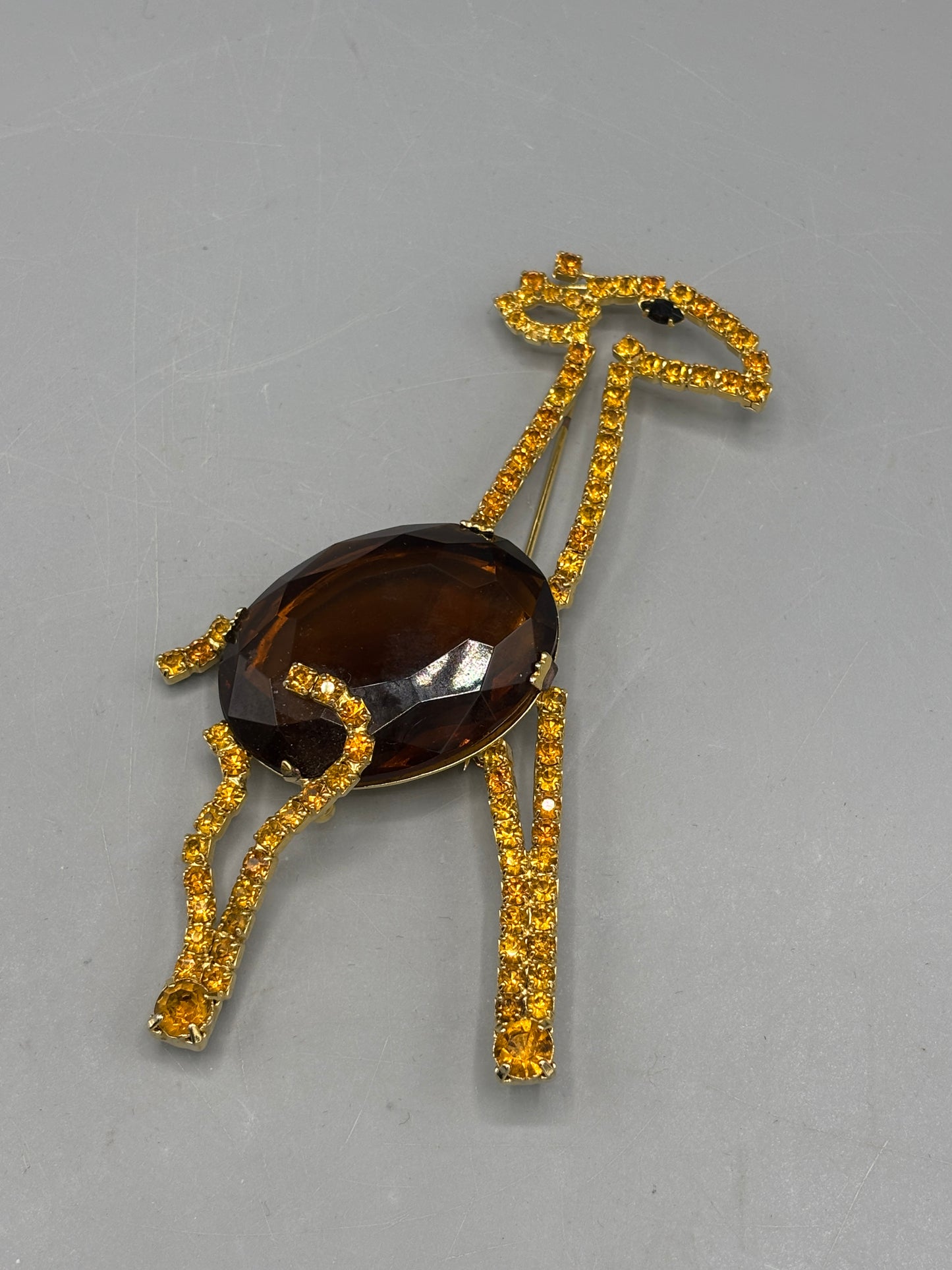 Large gone tone giraffe with rhinestone