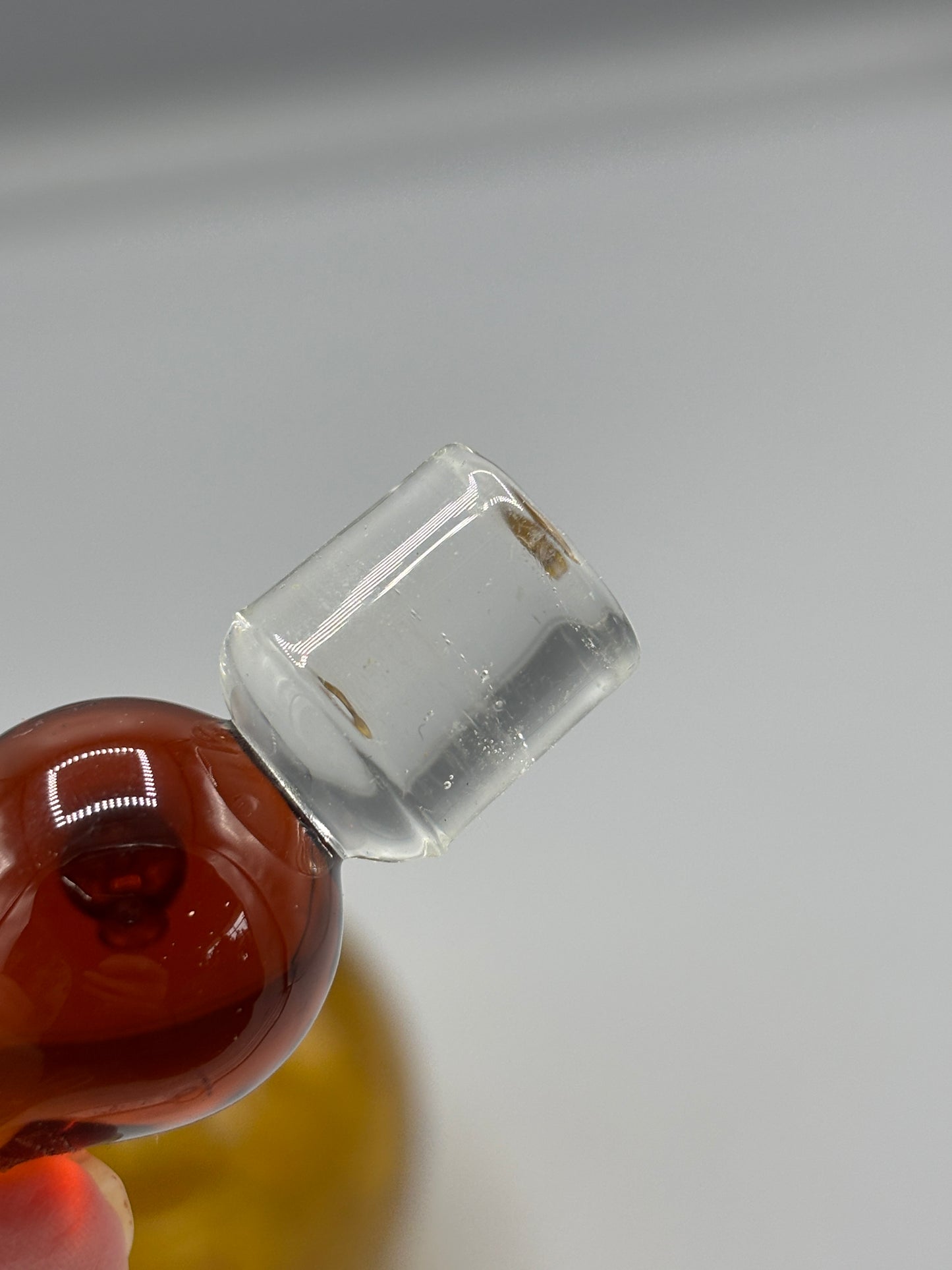 Brown perfume bottle with stopper
