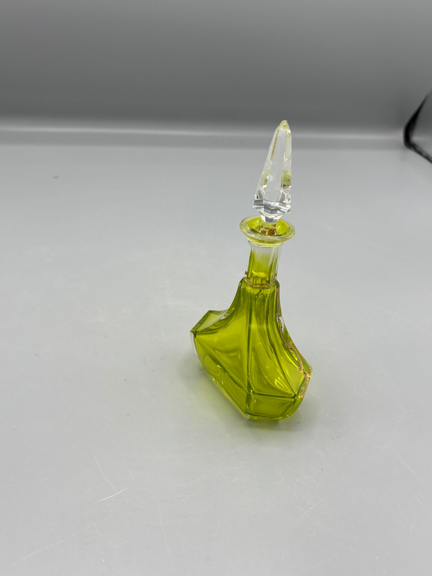 Vintage hand painted glass perfume bottle
